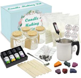 img 4 attached to 🕯️ Ultimate DIY Candle Making Kit - Comprehensive Beginners' Soy Candle Making Set with Soybean Wax, Dyes, Wicks, Pot, Tins & More