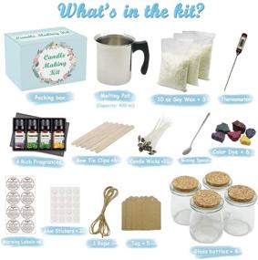 img 3 attached to 🕯️ Ultimate DIY Candle Making Kit - Comprehensive Beginners' Soy Candle Making Set with Soybean Wax, Dyes, Wicks, Pot, Tins & More