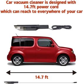 img 1 attached to 🚗 Ultra Lightweight LivTee Mini Portable Car Vacuum Cleaner: High Power 120W/8000Pa Corded Handheld Auto Accessories Kit for Detailed Car Interior Cleaning - Black