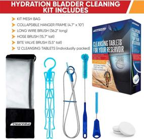 img 3 attached to Ultimate Hydration Bladder Cleaning Kit - 6-in-1 Water Reservoir Cleaner Set: Brushes, Frame, Tablets & Carry Pouch