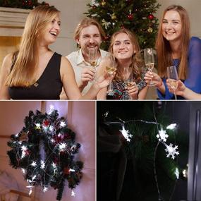 img 3 attached to 🎄 Xmas Lights, 19.7 Ft 40 LED Fairy Lights Battery Operated with 8 Modes, Including 5 Sticking Hooks, for Christmas Tree, Bedroom, Indoor and Outdoor Christmas Decorations