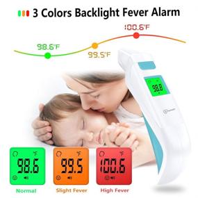img 1 attached to Infrared Ear Thermometer for Adults and Kids - No Touch, with Fever Alarm - Ideal Body Thermometer Gun, Suitable for Infants and Children
