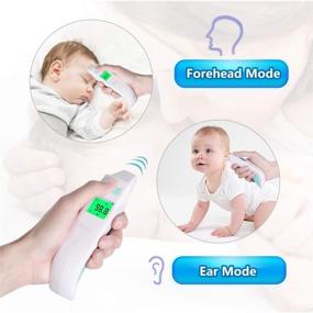 img 2 attached to Infrared Ear Thermometer for Adults and Kids - No Touch, with Fever Alarm - Ideal Body Thermometer Gun, Suitable for Infants and Children
