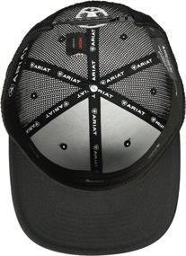 img 1 attached to 🧢 ARIAT Men's Aztec Flat Bill Cap in Black