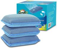🧽 miracle microfiber kitchen sponge by scrub-it: non-scratch heavy duty dishwashing cleaning sponges in blue - machine washable for easy maintenance logo