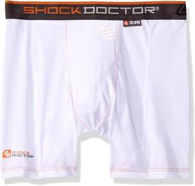 img 4 attached to 🩲 Medium Men's Compression Shorts for Shock Doctor Clothing