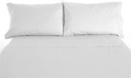 🛏️ sleep & beyond organic cotton bedding sheet set: hotel-grade luxury, 100% organic, 300 thread count, queen size, white color, deep pocket fitted sheets (up to 18") logo