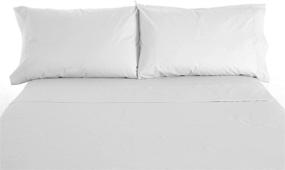 img 4 attached to 🛏️ Sleep & Beyond Organic Cotton Bedding Sheet Set: Hotel-Grade Luxury, 100% Organic, 300 Thread Count, Queen Size, White Color, Deep Pocket Fitted Sheets (Up to 18")