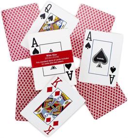 img 1 attached to 🎴 Brybelly 12 Decks of Playing Cards, Jumbo Index - Large Print, Poker Wide Size: 6 Red/6 Blue. Ideal for Card Games, Poker, Texas Hold 'em, Blackjack