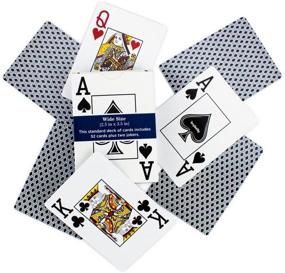 img 2 attached to 🎴 Brybelly 12 Decks of Playing Cards, Jumbo Index - Large Print, Poker Wide Size: 6 Red/6 Blue. Ideal for Card Games, Poker, Texas Hold 'em, Blackjack