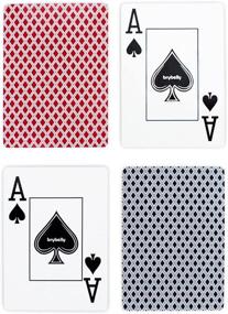 img 3 attached to 🎴 Brybelly 12 Decks of Playing Cards, Jumbo Index - Large Print, Poker Wide Size: 6 Red/6 Blue. Ideal for Card Games, Poker, Texas Hold 'em, Blackjack