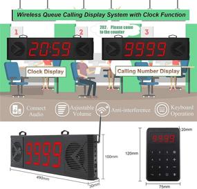 img 1 attached to 📣 ChunHee Queue Wireless Calling System with Take A Number Feature, Loud Speakers, 4-Digit Number Display, Clock Display, and Voice Broadcast - optimized for Hospitals, Businesses, Restaurants, and Banks