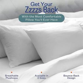 img 3 attached to 🛌 Sleep Restoration Bed Pillows for Sleeping - Queen Size Set of 2: Comfortable Luxury & Cooling Support for Back, Side or Stomach Sleepers