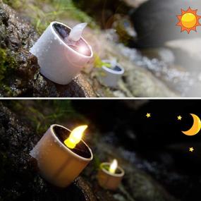 img 3 attached to 🕯️ SoulBay 6pcs Solar Power Tea Lights: Flameless Flicker for Outdoor Lanterns, Waterproof LED Candles with Dusk to Dawn Sensor – Perfect for Garden, Camping, and Home Decorations