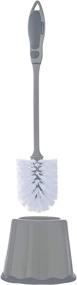 img 3 attached to 🚽 Superio Grey Toilet Brush and Holder Set: Efficient Toilet Scrubber with Built-in Storage Caddy for Easy Bathroom Cleaning