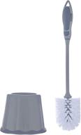 🚽 superio grey toilet brush and holder set: efficient toilet scrubber with built-in storage caddy for easy bathroom cleaning logo