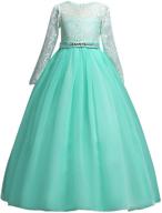 docheer elegant girls tulle lace 👗 wedding bridesmaid ball gown floor length dresses logo