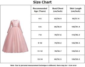 img 2 attached to DOCHEER Elegant Girls Tulle Lace 👗 Wedding Bridesmaid Ball Gown Floor Length Dresses