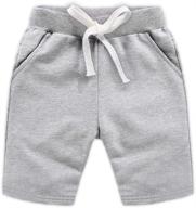 ding dong toddler summer shorts（white boys' clothing ~ shorts logo