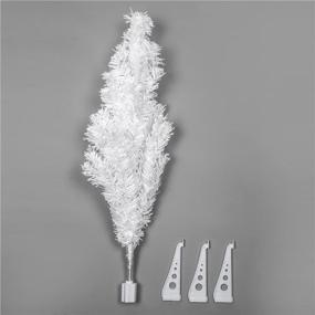 img 3 attached to 🎄 White 23.6in Mini Christmas Tree: Artificial Desk Decor for Home, Office, and Parties