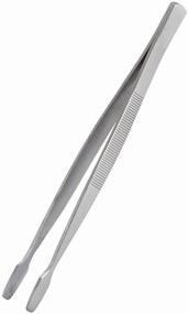 img 2 attached to 📮 Silver BinaryABC Stamp Collecting Tools - Set of 2 Tweezers for Philately Collectors