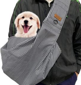 img 4 attached to 🐶 Comfortable Dog Sling Backpack: DAMIFAN Pet Carrier for Small Dogs and Puppies - Adjustable Shoulder Strap for Easy Transportation