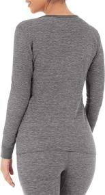 img 3 attached to 👚 Fruit of the Loom Women's Premium Micro Waffle Thermal Crew Top