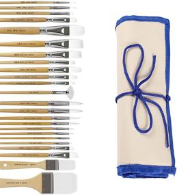 img 2 attached to 🖌️ Enhance Your Artistic Creations with CONDA Paint Brushes Set – 24 Ergonomic Professional Wood Handles in Organizing Case for Acrylic Oil Watercolor, Rock Painting.