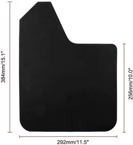 img 2 attached to 🚗 Premium Universal Basic Mud Flaps Set in Sleek Black Finish: Protect Your Vehicle in Style