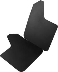 img 1 attached to 🚗 Premium Universal Basic Mud Flaps Set in Sleek Black Finish: Protect Your Vehicle in Style