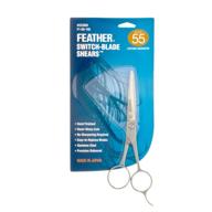 💇 feather no.55 switch-blade shear: versatile 5.5 inch tool for precise hair cutting logo