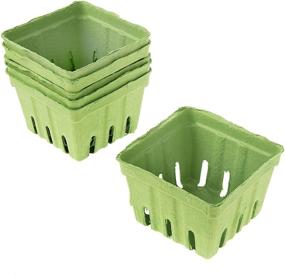 img 2 attached to 📦 Darice Green Paper Berry Basket, Pack of 6