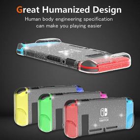 img 3 attached to 🌟 Glitter Protective Cover Case for Nintendo Switch Console and Joy-Con Controller - daydayup Dockable Case