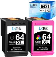 🖨️ lxtek remanufactured ink cartridge replacement for hp 64xl 64 xl - compatible with envy photo 7155 7855 6255 7120 6252 6220 6230 6258 7158 7130 7132 7164 7858 envy 5542 printer - 1 black,1 tri-color, 2 pack logo