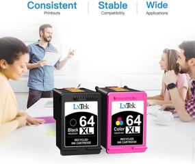 img 1 attached to 🖨️ LxTek Remanufactured Ink Cartridge Replacement for HP 64XL 64 XL - Compatible with Envy Photo 7155 7855 6255 7120 6252 6220 6230 6258 7158 7130 7132 7164 7858 Envy 5542 Printer - 1 Black,1 Tri-Color, 2 Pack