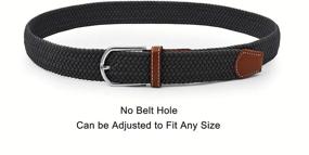 img 2 attached to Elastic Unisex Braided Casual Outdoor Men's Accessories for Belts