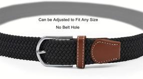 img 1 attached to Elastic Unisex Braided Casual Outdoor Men's Accessories for Belts