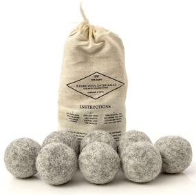 img 2 attached to 🌈 Kitchow 8-Pack of Organic Dark Wool Dryer Balls - Ideal for Drying Colors and Darks - Natural Eco-Friendly Fabric Softener - Reusable Dryer Sheets for Infants