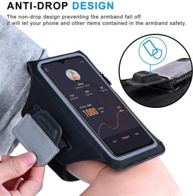 img 2 attached to 🏃 HAISSKY Running Armband with Airpods Bag - Cell Phone Armband for iPhone 12 Pro/11 Pro/XS/X/8, Galaxy S21/S20/S10 - Water Resistant Sports Phone Holder with Zipper Slot Car Key Holder - Fits 6.4 inch Phones