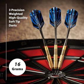 img 3 attached to Enhance Your Dart Game with Fat Cat Deluxe Soft Tip Darts - Compact Storage/Travel Case Included, 16 Grams, Black