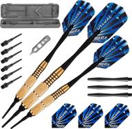 enhance your dart game with fat cat deluxe soft tip darts - compact storage/travel case included, 16 grams, black логотип