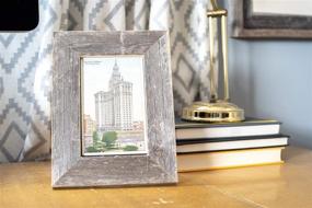 img 3 attached to 🖼️ BarnwoodUSA Custom Rustic Picture Frame – 6x9, 1 1/2 Inch Wide, 100% Reclaimed Wood in Weathered Gray Finish