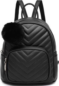 img 4 attached to 🎒 IHAYNER Women's Leather Backpack Satchel: A Stylish Daypack for Fashionable Handbags & Wallets