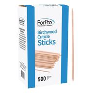 forpro birchwood cuticle sticks - double sided, multi-purpose cuticle pusher for manicures and pedicures - 7” length - pack of 500 logo