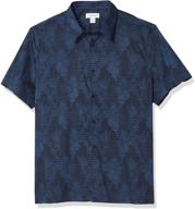 calvin klein button-up shirt with stretch sleeves for men logo
