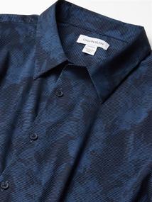 img 3 attached to Calvin Klein Button-Up Shirt with Stretch Sleeves for Men