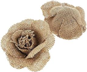 img 1 attached to 🌹 Crafting with Jute Burlap: Handmade Artificial Roses, Perfect for DIY Décor (3 Inch, Pack of 12)