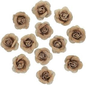 img 2 attached to 🌹 Crafting with Jute Burlap: Handmade Artificial Roses, Perfect for DIY Décor (3 Inch, Pack of 12)