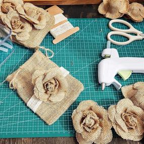 img 3 attached to 🌹 Crafting with Jute Burlap: Handmade Artificial Roses, Perfect for DIY Décor (3 Inch, Pack of 12)