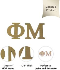 img 2 attached to 🔠 7.5 Inch Unfinished Wooden Letter Set by Phi Mu